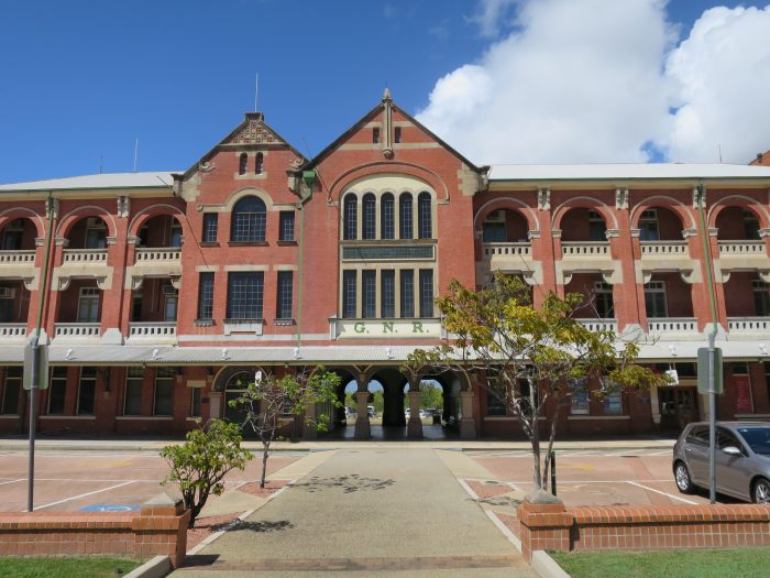 Image 11: 1913. The first steam trains to run past Saunders Beach from 1919 left from this station. It wasn't until 1924 that the various sections of the Brisbane-Cairns coastal line were joined up.