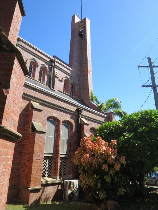 Image 4: In 1953 it was decided to finish the Cathedral - old section at left. Windows and bell tower form part of the new work (completed in 1960).