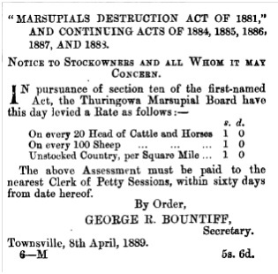 —Imge 5. From Queensland Government Gazette 1889 volume 46 page 1391. The decimal currency equivalent of 1s. (shilling or 12 pence) is 10 cents.