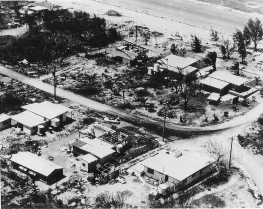 Image 9. After Cyclone Althea, the intersection of, from left to right: Reef Street, Esplanade and Cay Street (lower right).